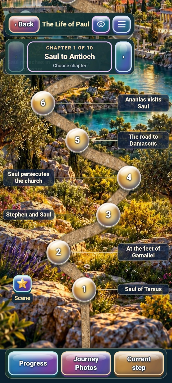 The life of Paul in Interactive Bible Journeys