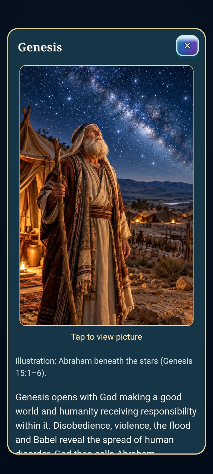 Read about Genesis in Interactive Bible Journeys