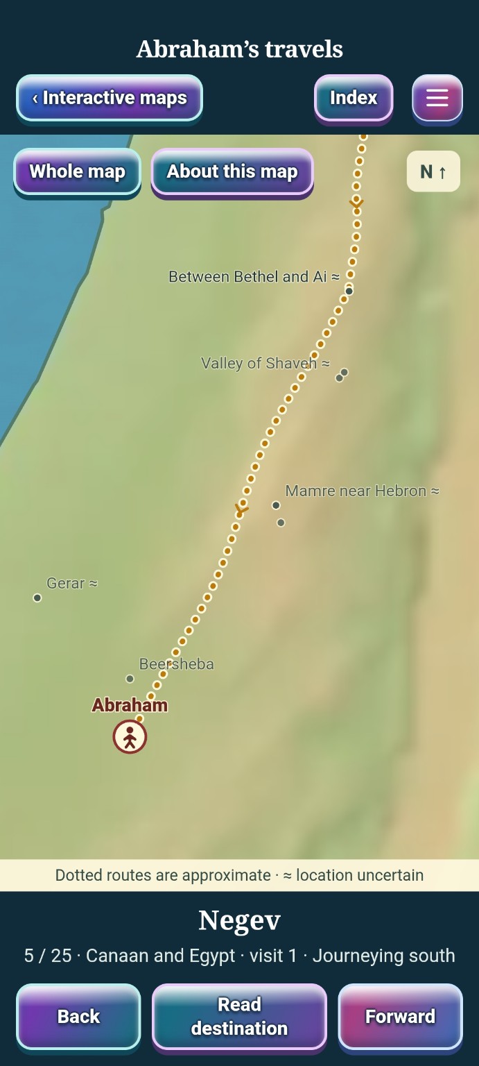 Follow Abraham’s travels in Interactive Bible Journeys